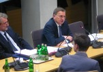 Prezes NSA Jacek Chlebny oraz Wiceprezes NSA Jerzy Siegień w trakcie obrad sejmowej Komisji Sprawiedliwości 